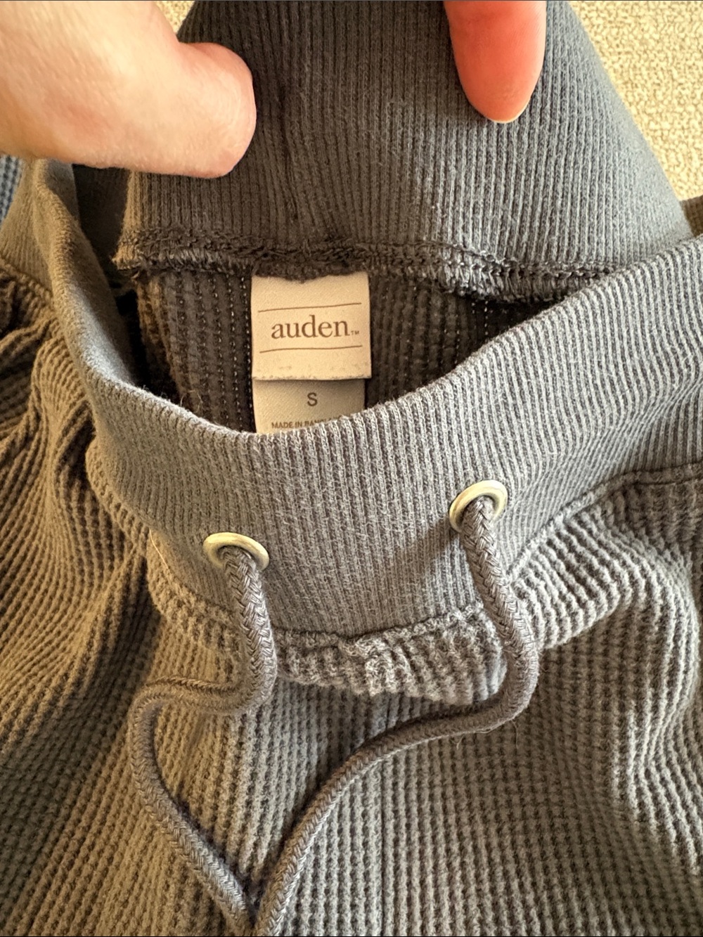 Auden Waffle-Knit Hoodie & Jogger Set in Charcoal Gray - Picture 3 of 4